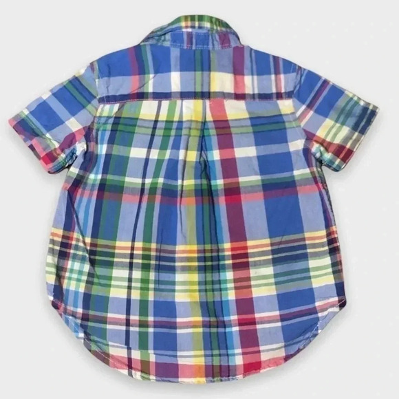 4/$20🥳  Chaps Short Sleeve Button Down Plaid Shirt - Picture 3 of 3